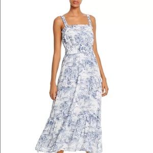 Lucy Paris Belted Toile-Print Midi Dress with Belt